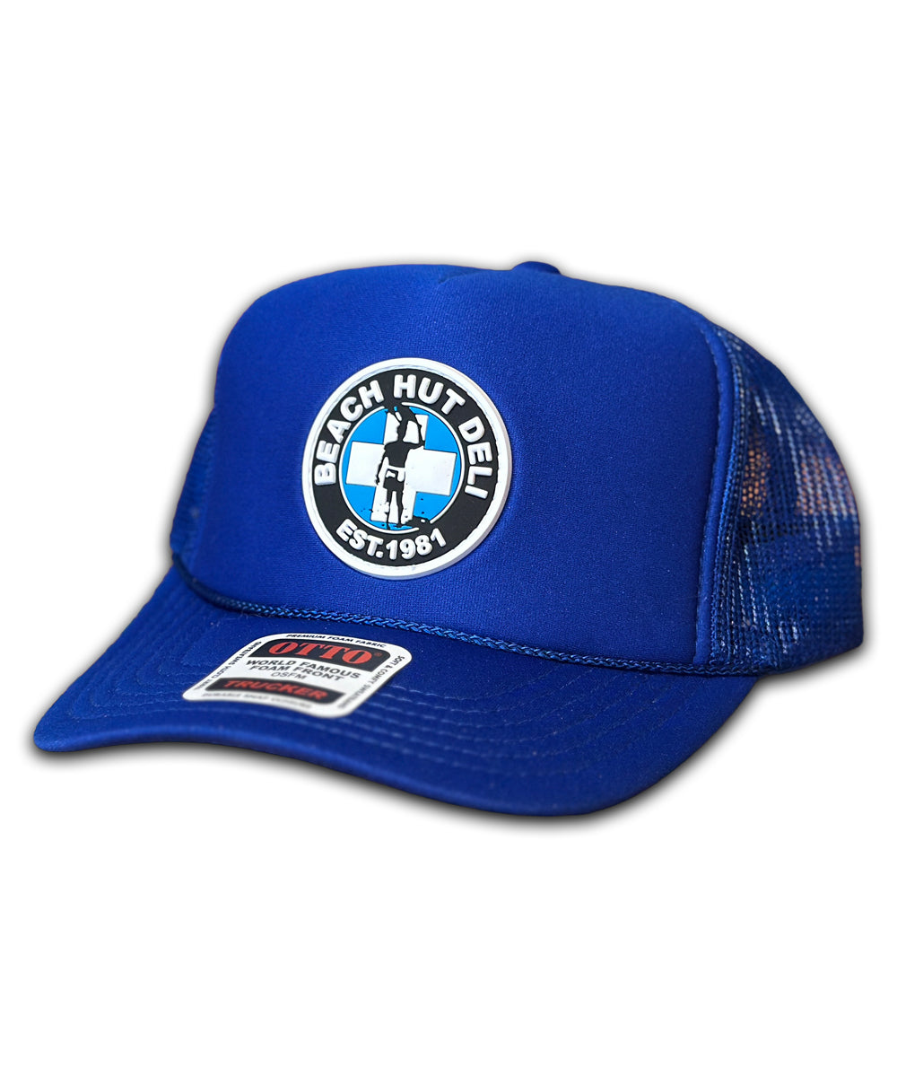 Blue Trucker Snapback w/ PVC Lifeguard Logo